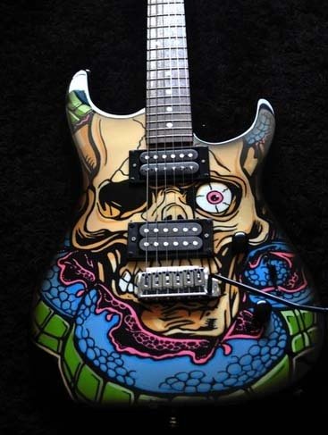 Comic Skull Guitar – RonzWorld Guitar Gallery