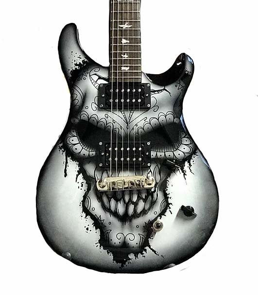 Ink Skull Guitar