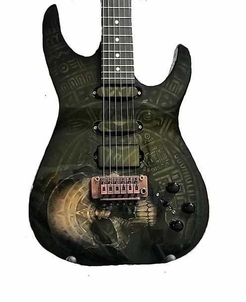 Mosaic Skull Guitar