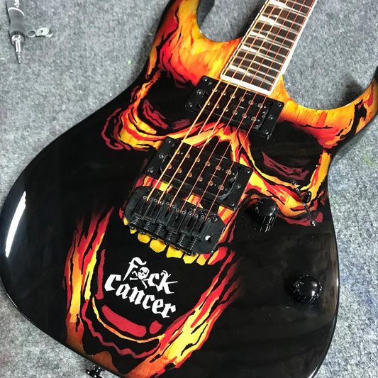 Fuck Cancer "Skull" Guitar