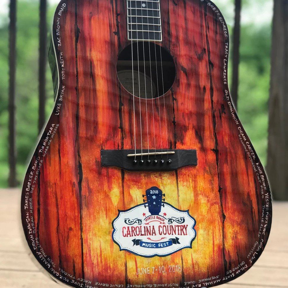 Carolina Country Festival 2018 Full Sized Guitar