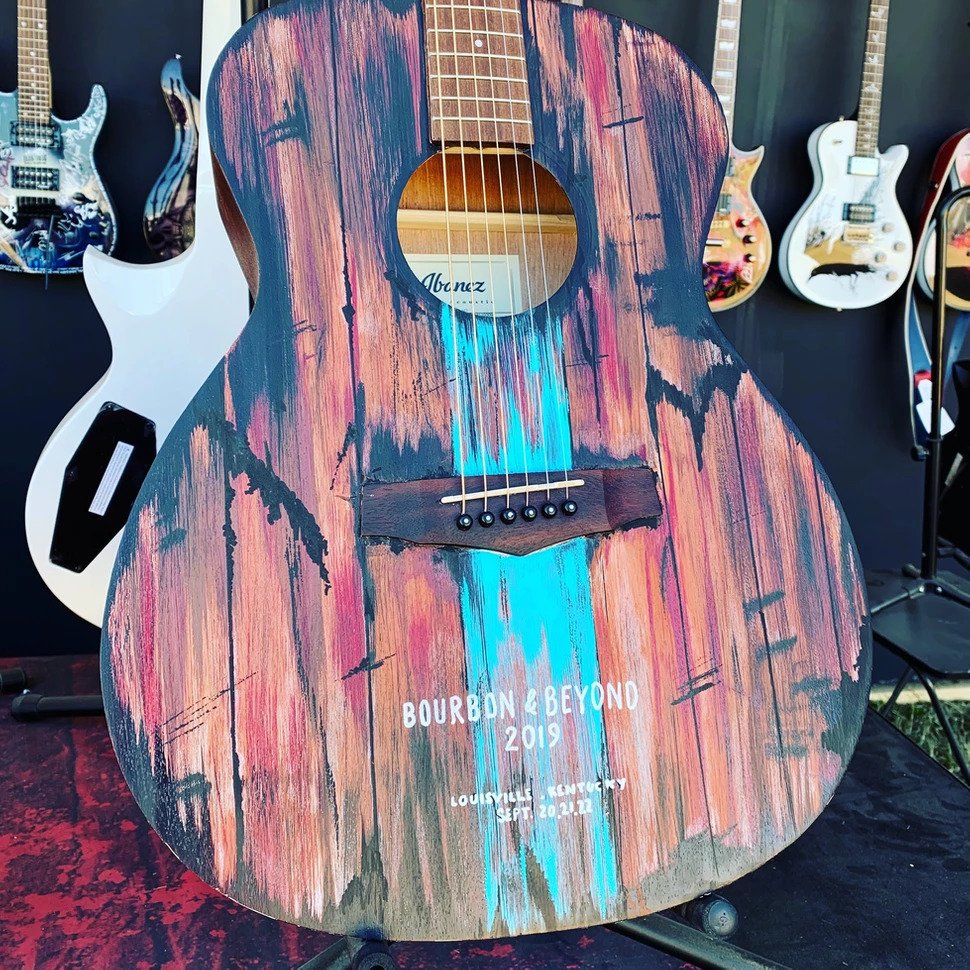 Bourbon & Beyond Festival 2019 Stripe Full Sized Guitar