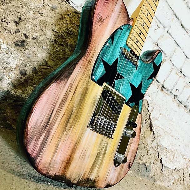 Turquoise Star Guitar