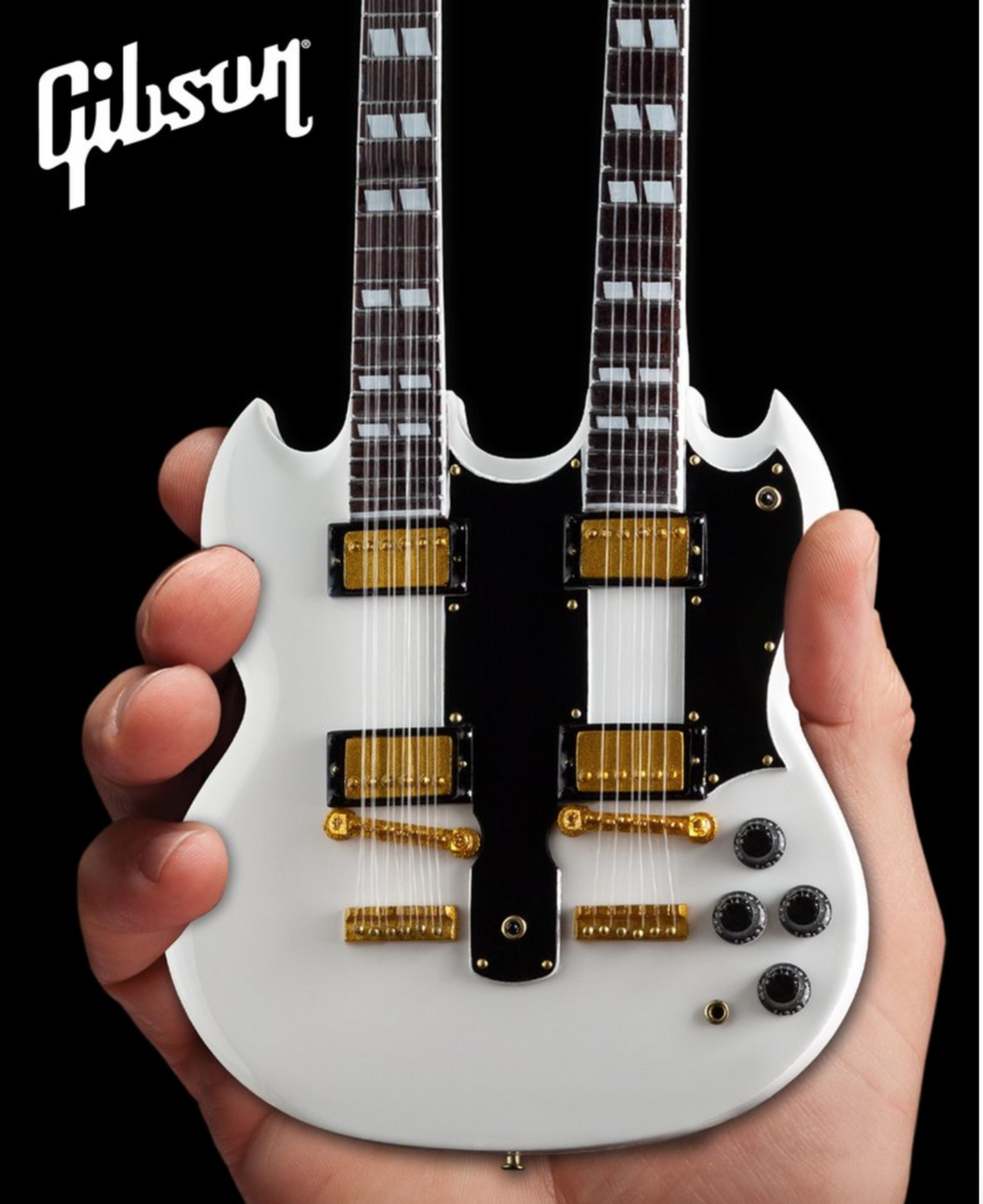 Gibson SG Doubleneck White Mini Guitar