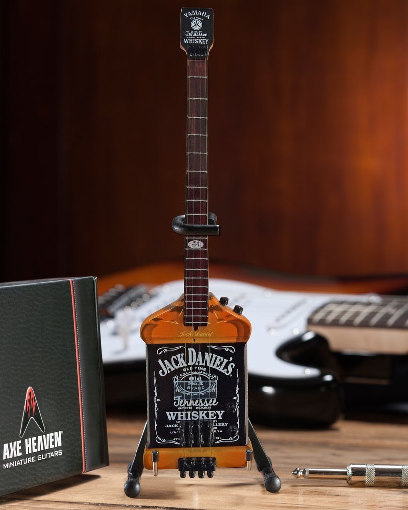 Officially Licensed Michael Anthony Jack Daniel’s Bass Mini Guitar Replica Collectible