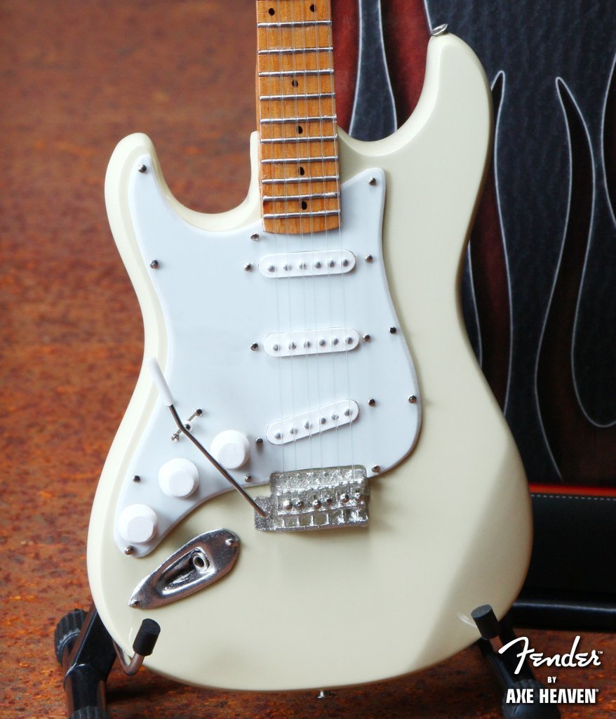 Fender™ Cream Reverse Headstock Strat™ Mini Guitar